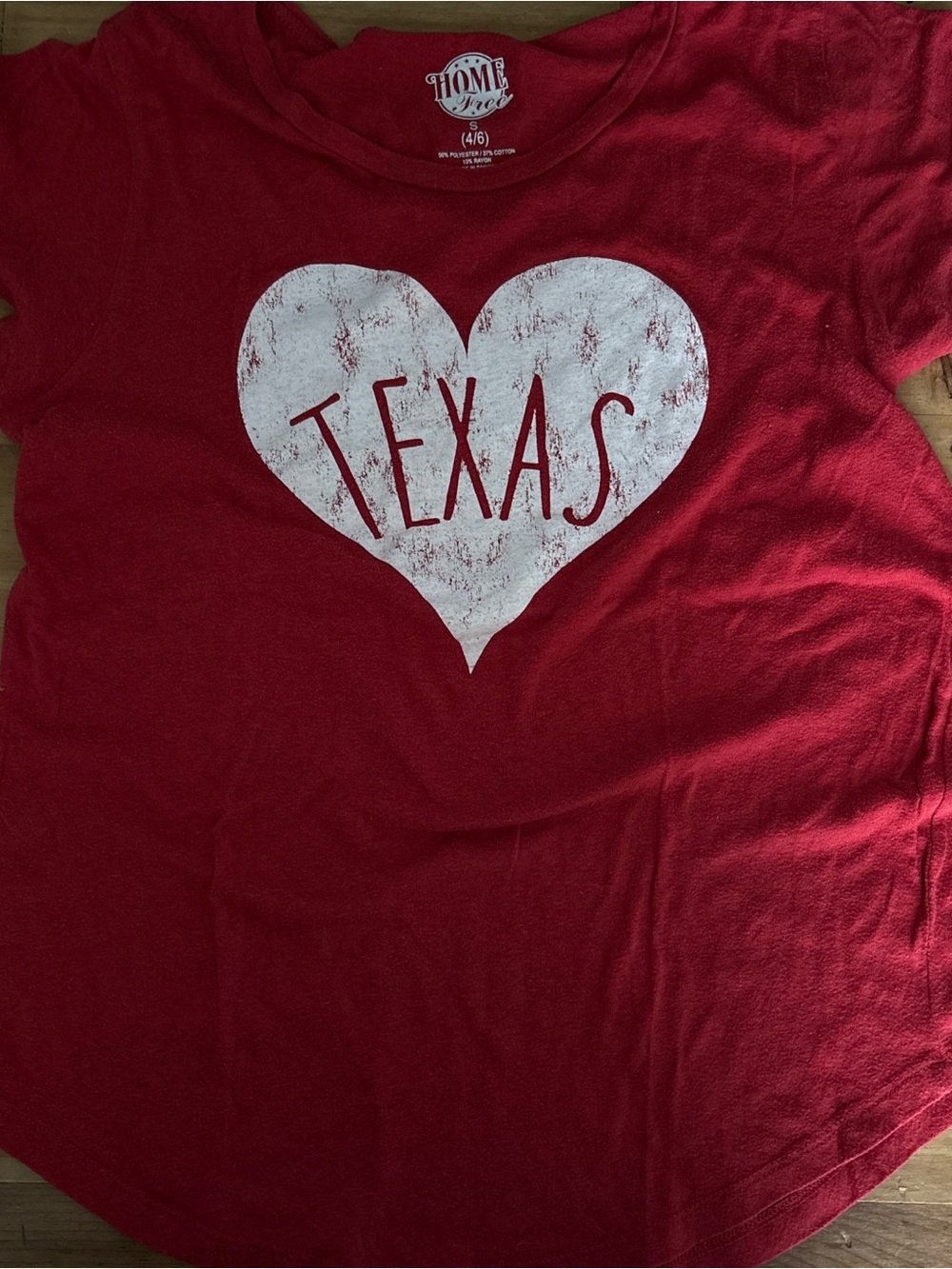Home Free Red 'Texas' Heart Graphic Tee